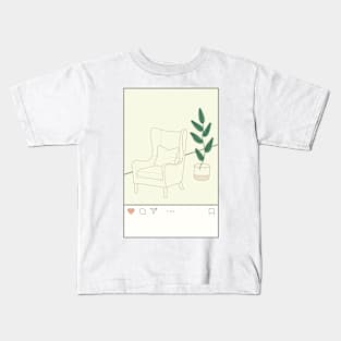 Instagram post of room illustration Kids T-Shirt